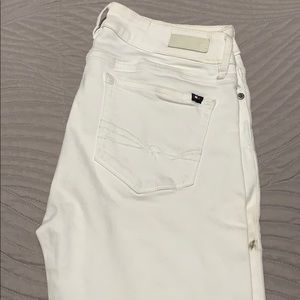 White ripped jeans